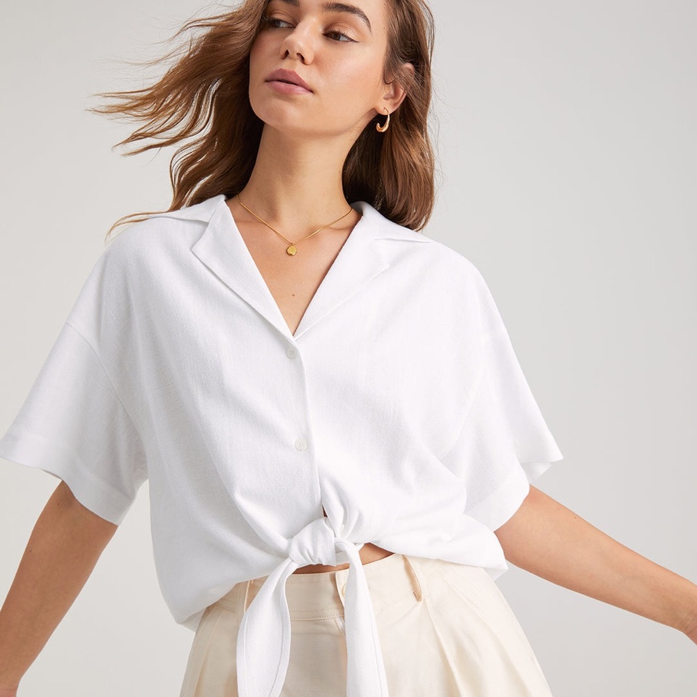 COMMENSE White button down shirt